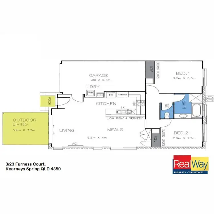 Floorplan of Homely unit listing, 3/23 Furness Court, Kearneys Spring QLD 4350