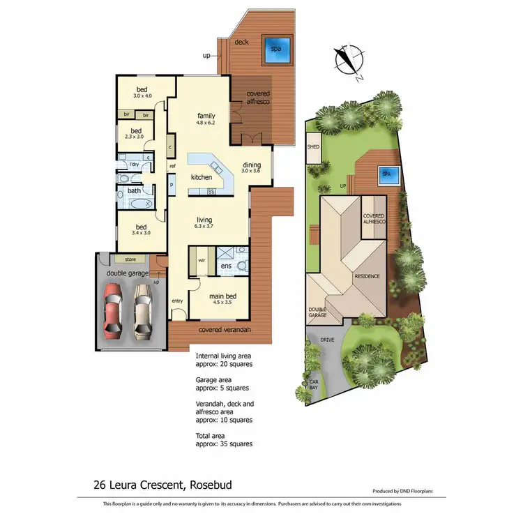 Floorplan of Homely house listing, 26 Leura Crescent, Rosebud VIC 3939