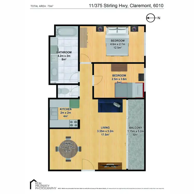 Floorplan of Homely apartment listing, 11/375 Stirling Highway, Claremont WA 6010