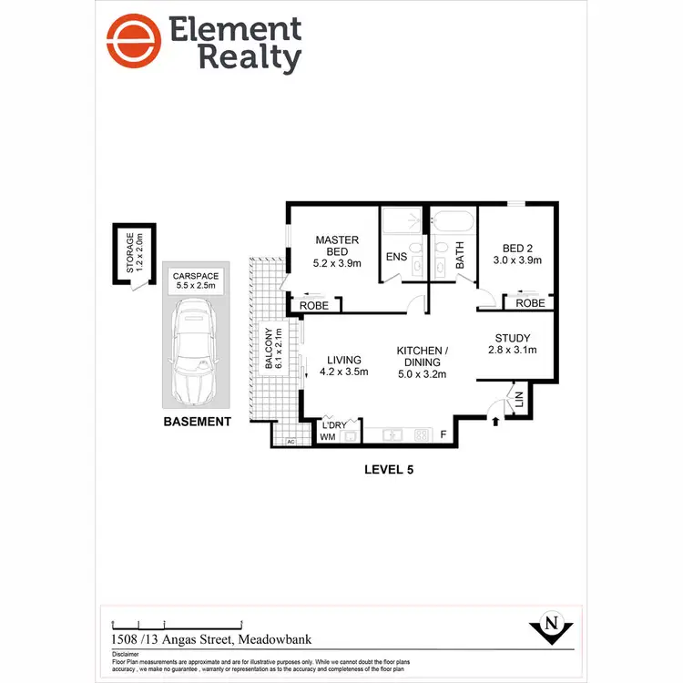 Floorplan of Homely apartment listing, 1508/13 Angas Street, Meadowbank NSW 2114