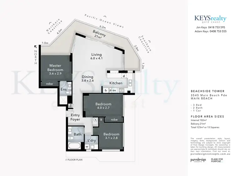 Floorplan of Homely apartment listing, 15C/3545 Main Beach Parade, Main Beach QLD 4217