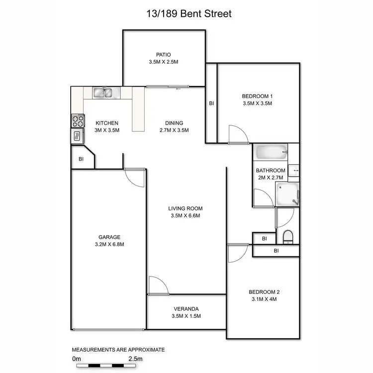 Floorplan of Homely unit listing, 13/189 Bent Street, South Grafton NSW 2460