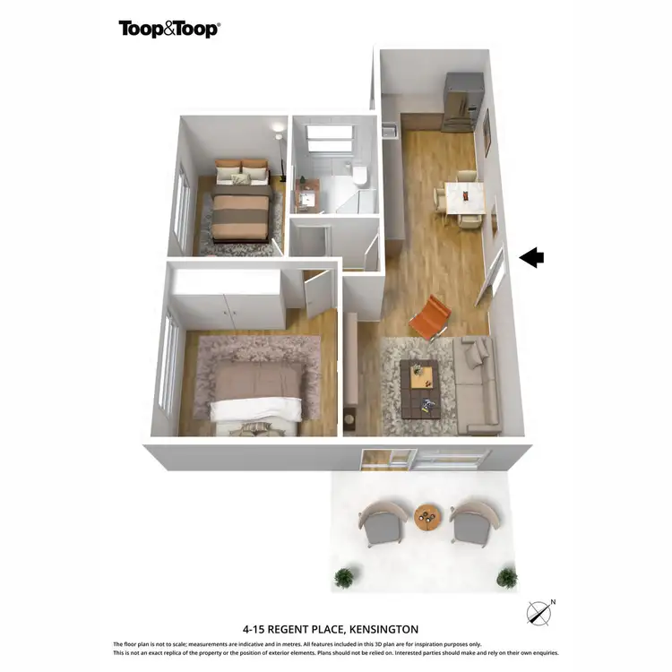 Floorplan of Homely unit listing, 4/15 Regent Place, Kensington SA 5068