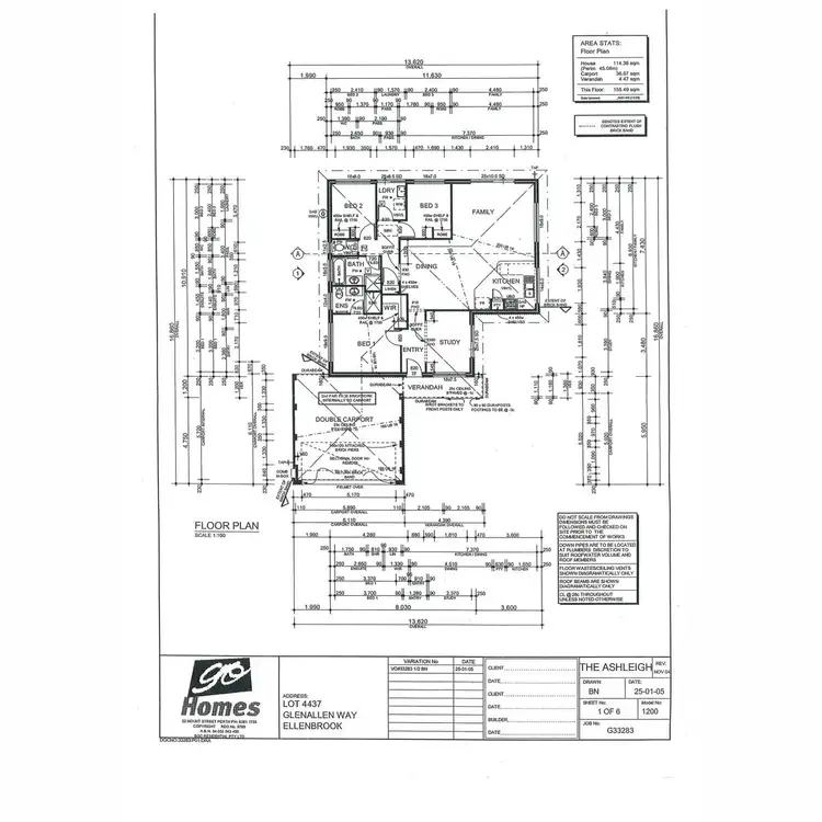 Floorplan of Homely house listing, 15 Glenallen Way, Ellenbrook WA 6069