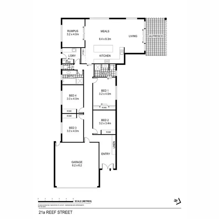 Floorplan of Homely house listing, 21A Reef Street, Eaglehawk VIC 3556