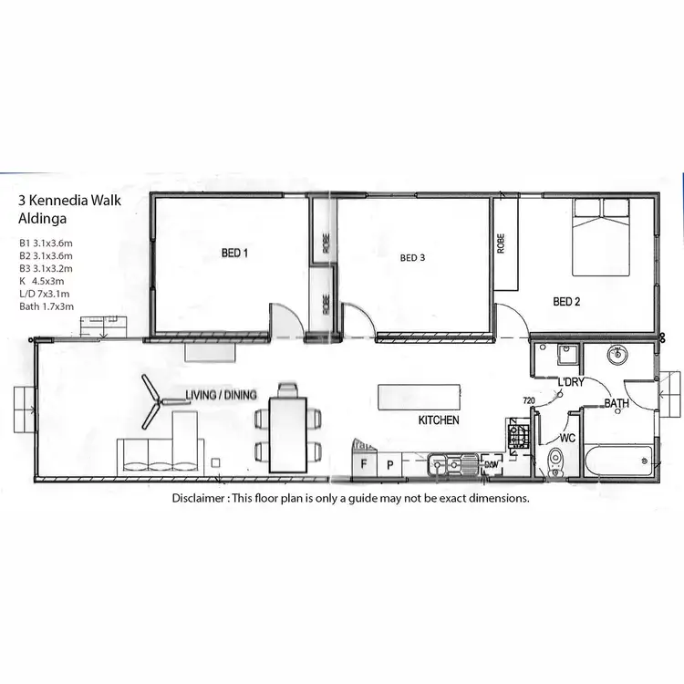 Floorplan of Homely house listing, 3 Kennedia Walk, Aldinga SA 5173