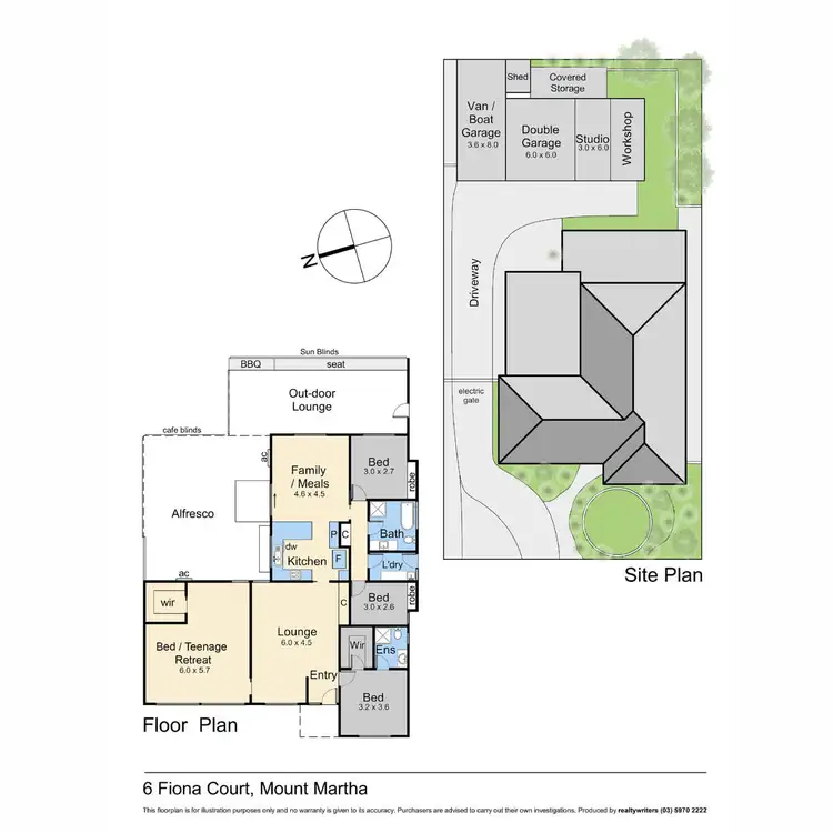 Floorplan of Homely house listing, 6 Fiona Court, Mount Martha VIC 3934