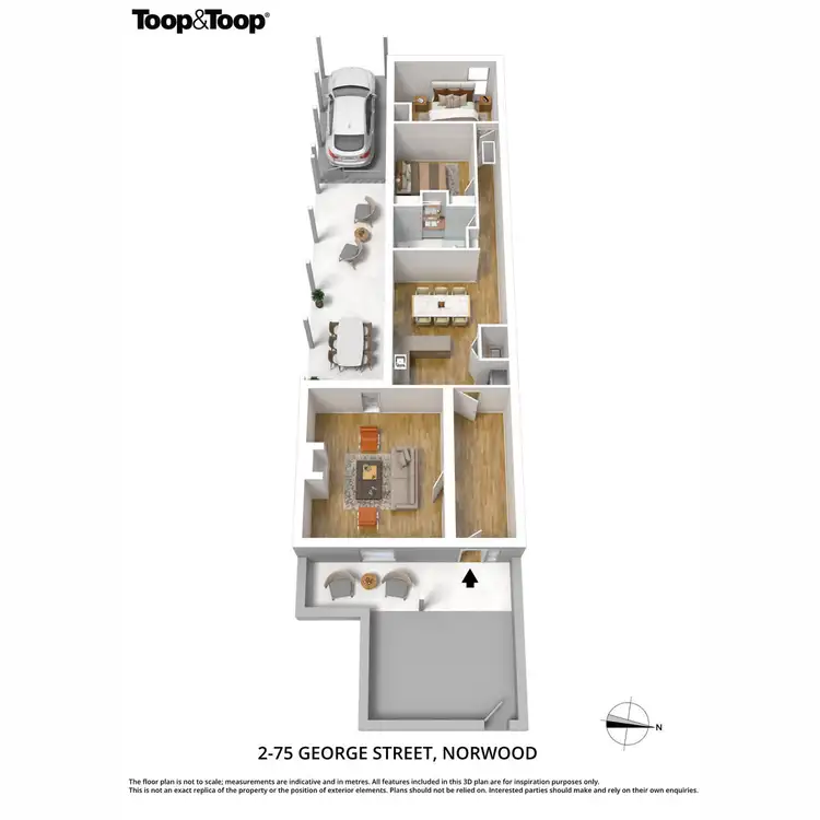 Floorplan of Homely unit listing, 2/75 George Street, Norwood SA 5067