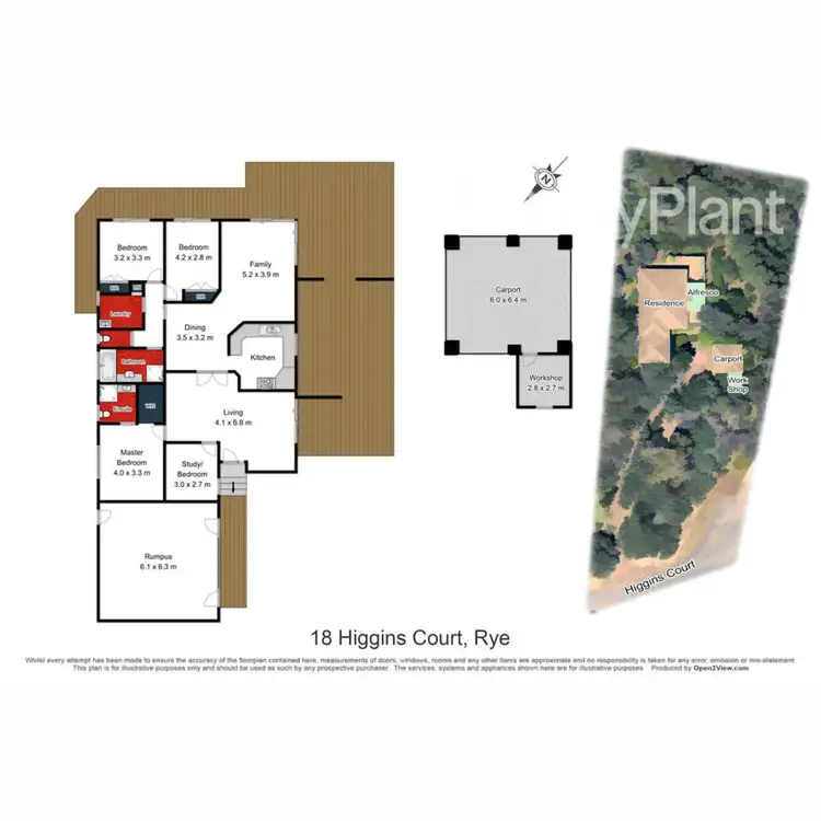Floorplan of Homely house listing, 18 Higgins Court, Rye VIC 3941