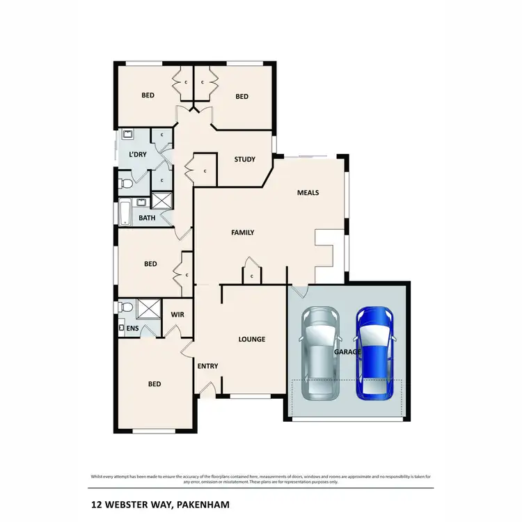 Floorplan of Homely house listing, 12 Webster Way, Pakenham VIC 3810