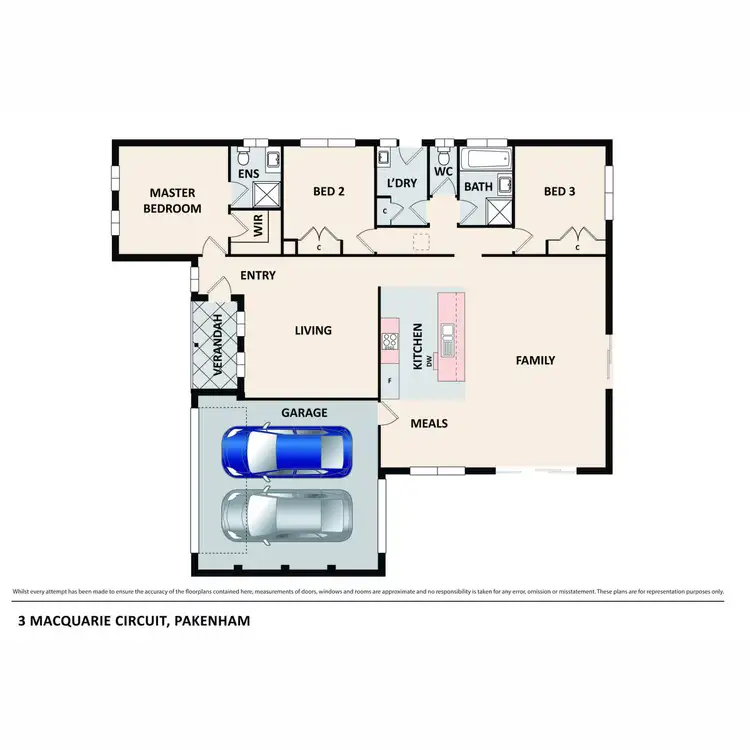Floorplan of Homely house listing, 3 Macquarie Circuit, Pakenham VIC 3810