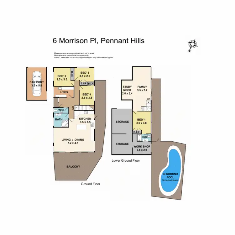 Floorplan of Homely house listing, 6 Morrison Place, Pennant Hills NSW 2120