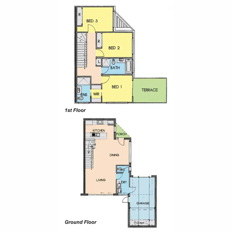 Floorplan of Homely townhouse listing, 3/1 Glass Street, Sale VIC 3850