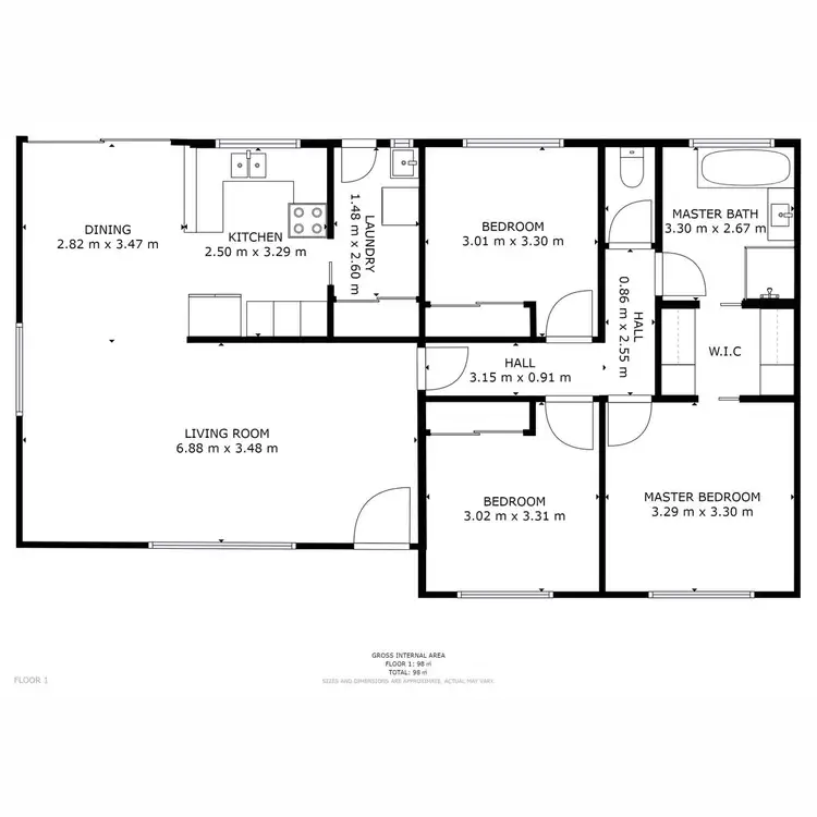 Floorplan of Homely unit listing, 7 Phemie Court, Brighton TAS 7030