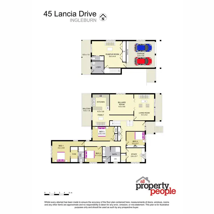 Floorplan of Homely house listing, 45 Lancia Drive, Ingleburn NSW 2565