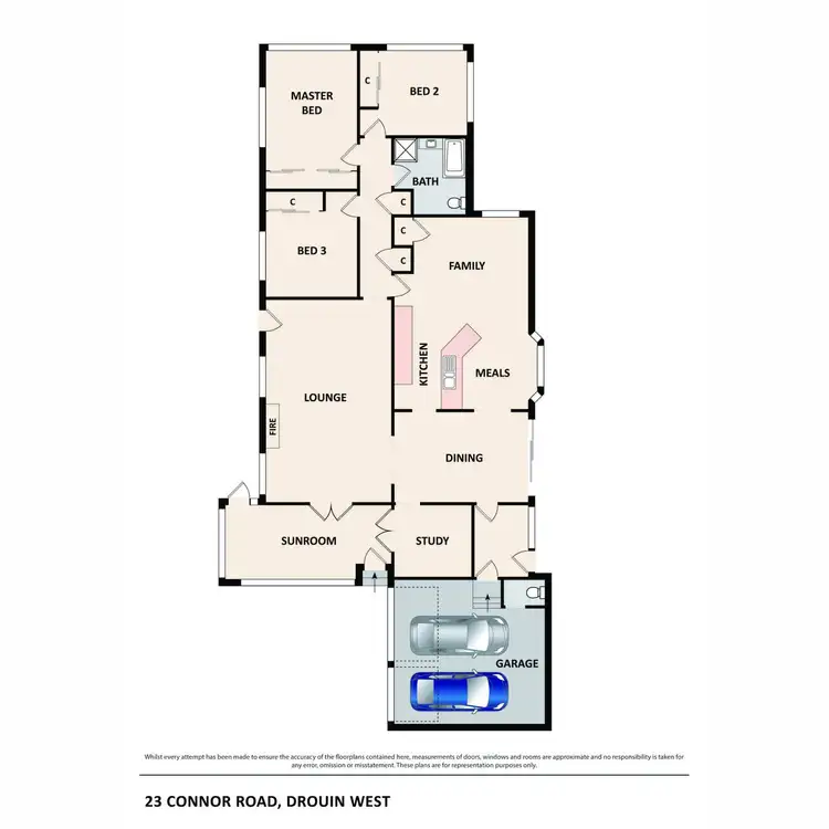 Floorplan of Homely house listing, 23 Connor Road, Drouin West VIC 3818