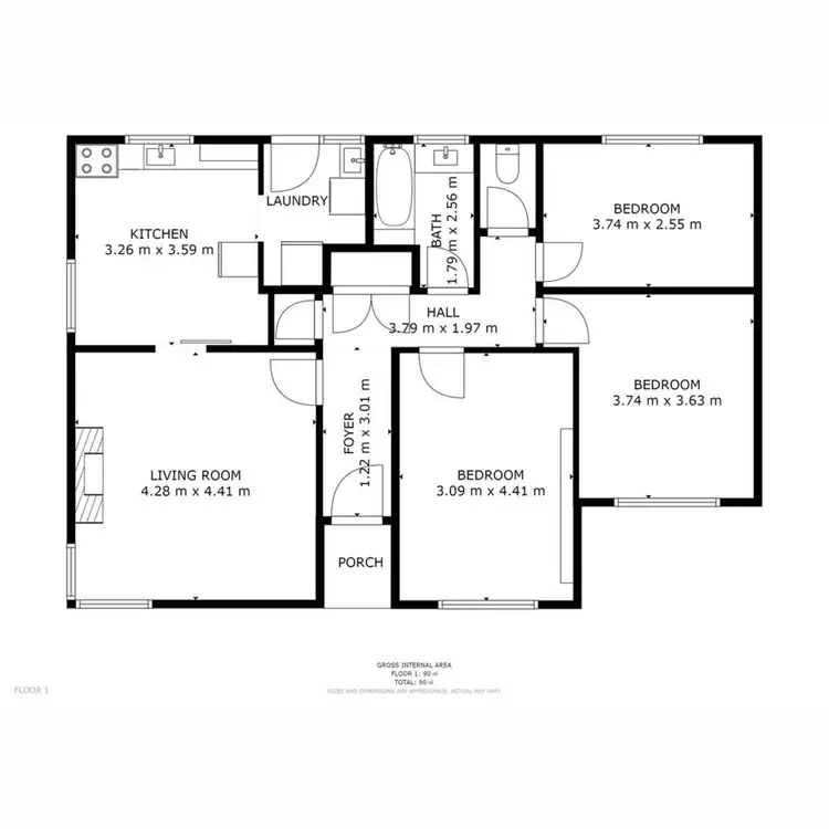 Floorplan of Homely house listing, 11 Rogers Place, Bridgewater TAS 7030