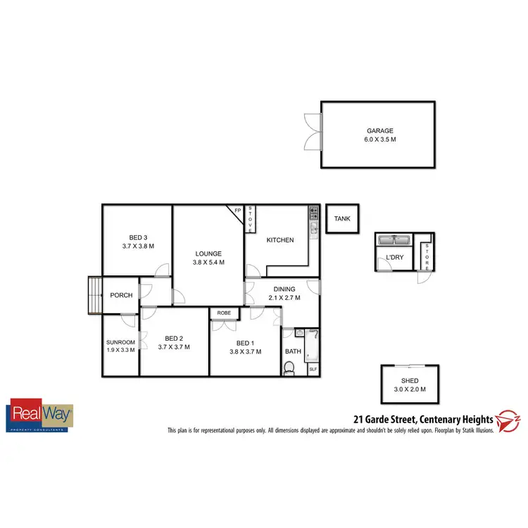 Floorplan of Homely house listing, 21 Garde Street, Centenary Heights QLD 4350