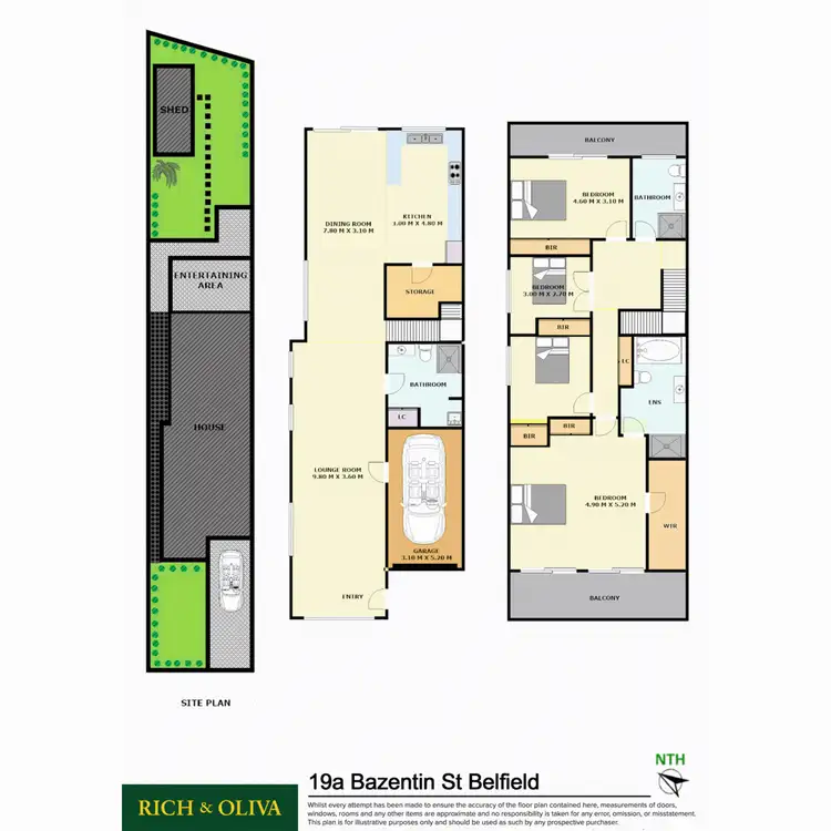 Floorplan of Homely semi-detached listing, 19a Bazentin Street, Belfield NSW 2191