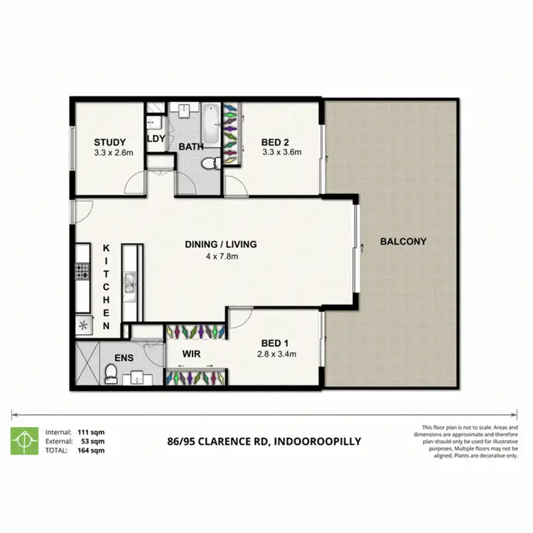 Floorplan of Homely unit listing, 86/95 Clarence Road, Indooroopilly QLD 4068