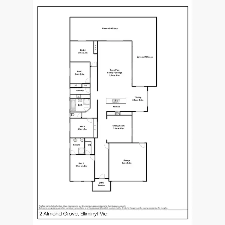 Floorplan of Homely house listing, 2 Almond Grove, Elliminyt VIC 3250