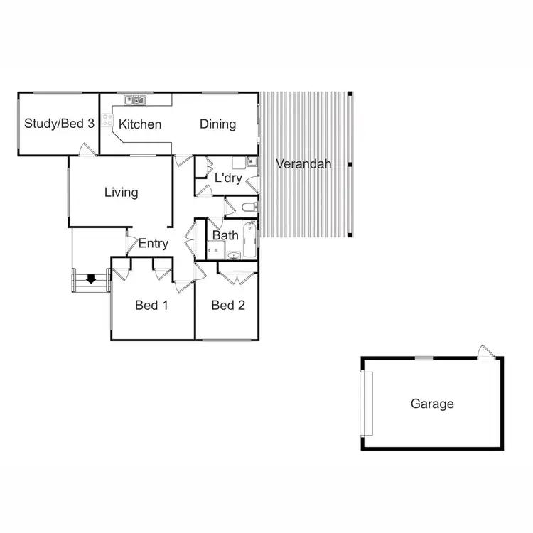Floorplan of Homely house listing, 14 Cricket Street, Mansfield VIC 3722