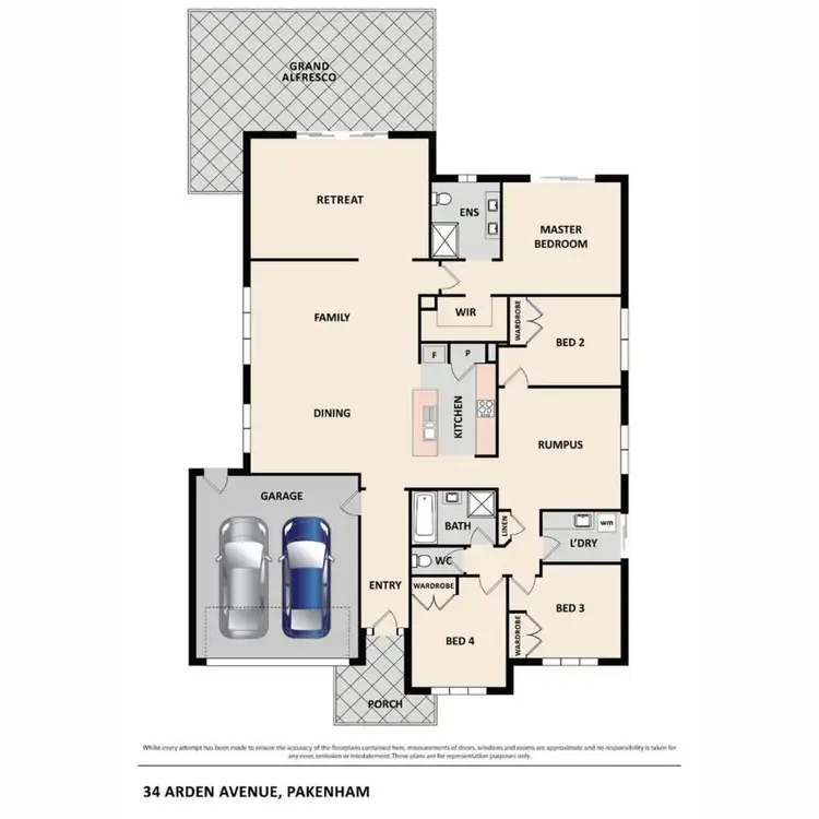Floorplan of Homely house listing, 34 Arden Avenue, Pakenham VIC 3810