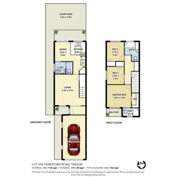 Floorplan of Homely townhouse listing, 19/394 Handford Road, Taigum QLD 4018