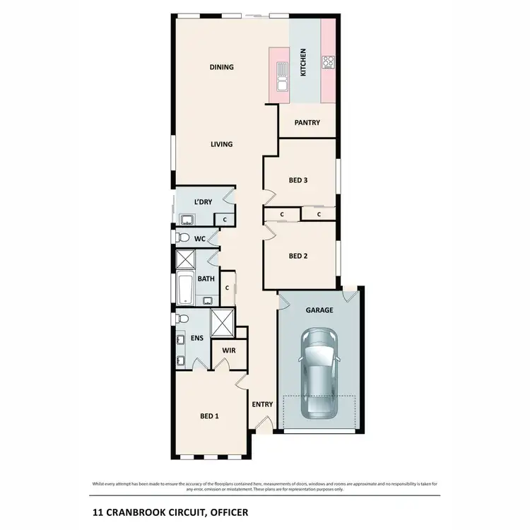 Floorplan of Homely house listing, 11 Cranbrook Circuit, Officer VIC 3809