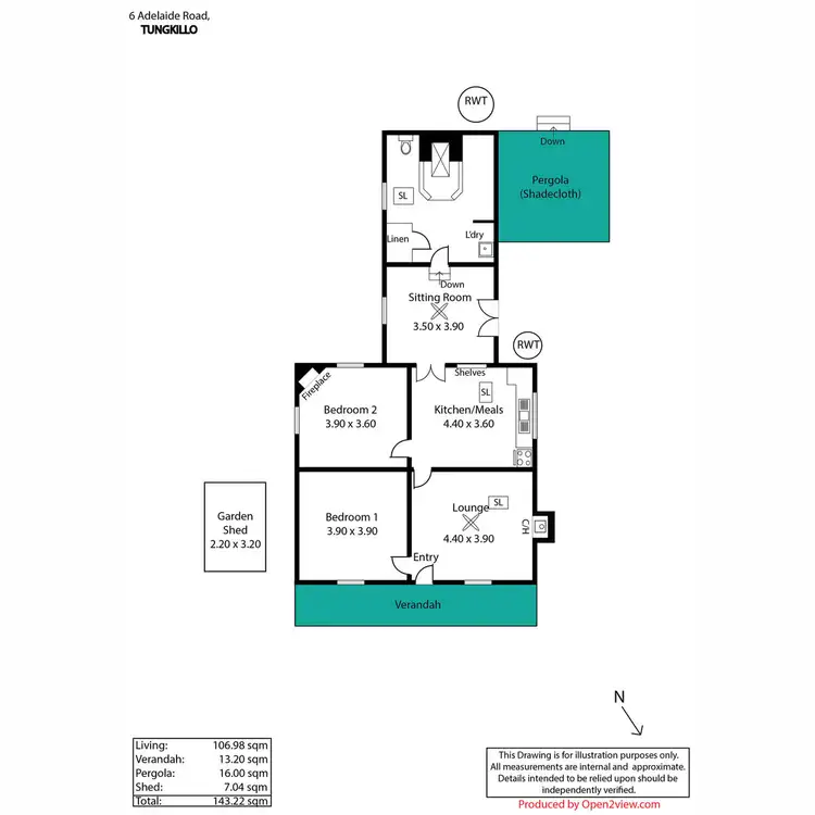 Floorplan of Homely house listing, 6 Adelaide Road, Tungkillo SA 5236