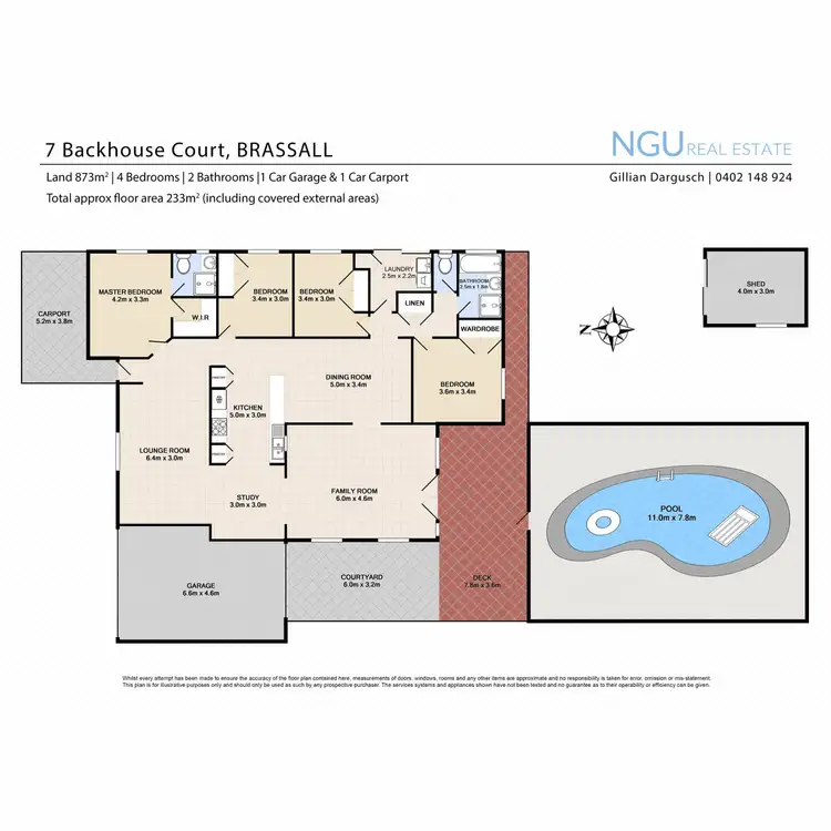 Floorplan of Homely house listing, 7 Backhouse Court, Brassall QLD 4305
