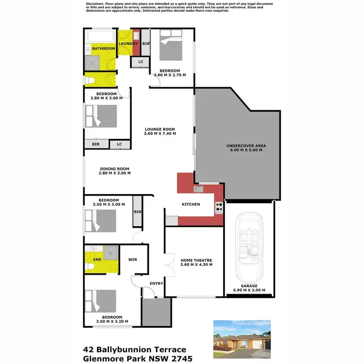 Floorplan of Homely house listing, 42 Ballybunnion Terrace, Glenmore Park NSW 2745