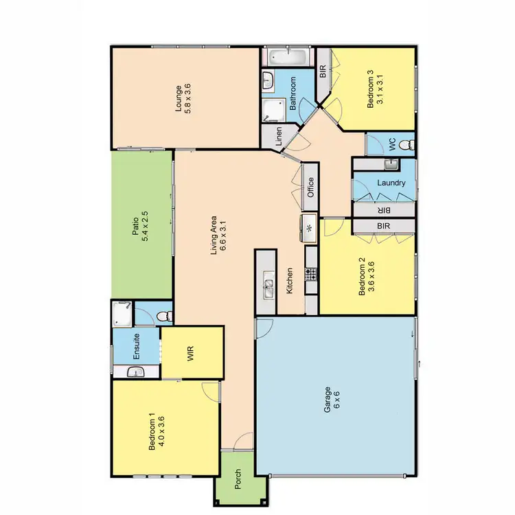 Floorplan of Homely house listing, 154 Patten Street, Sale VIC 3850