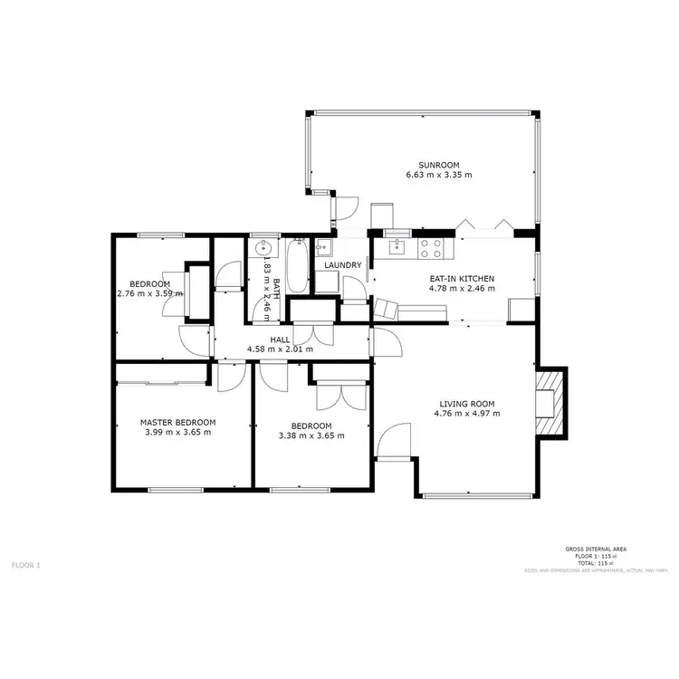 Floorplan of Homely house listing, 3 Garfield Road, Glenorchy TAS 7010