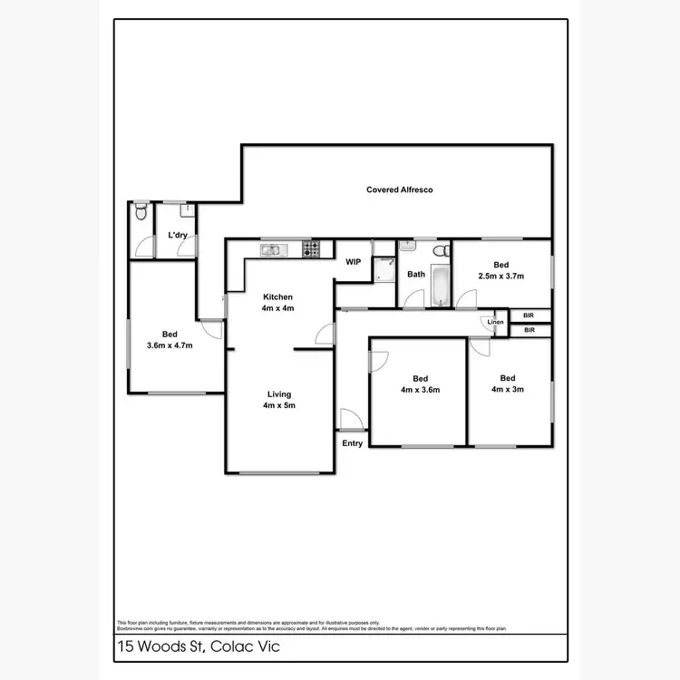 Floorplan of Homely house listing, 15 Woods Street, Colac VIC 3250