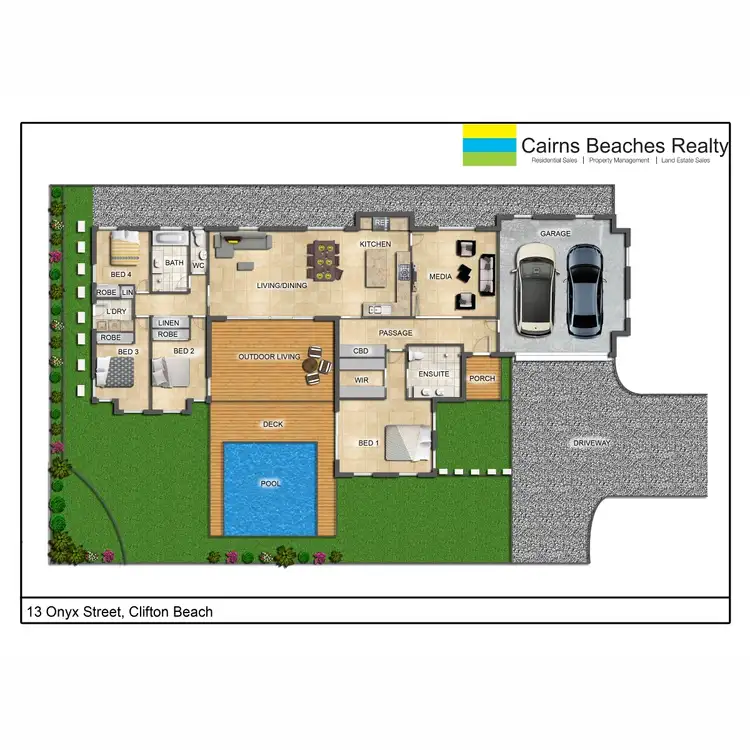 Floorplan of Homely house listing, 13 Onyx Street, Clifton Beach QLD 4879