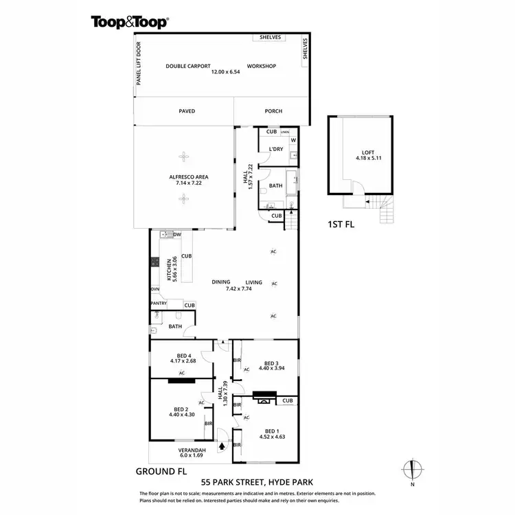 Floorplan of Homely house listing, 55 Park Street, Hyde Park SA 5061