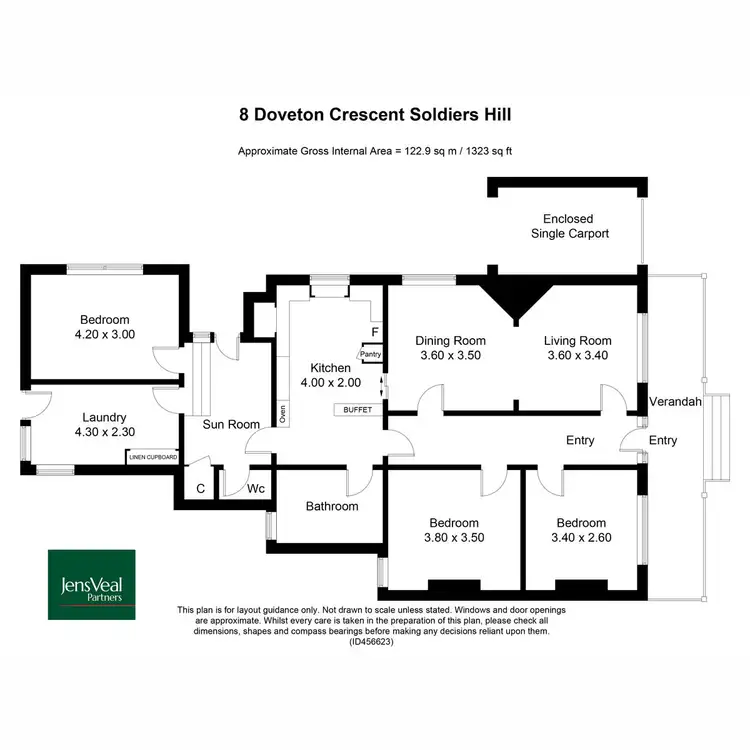 Floorplan of Homely house listing, 8 Doveton Crescent, Soldiers Hill VIC 3350