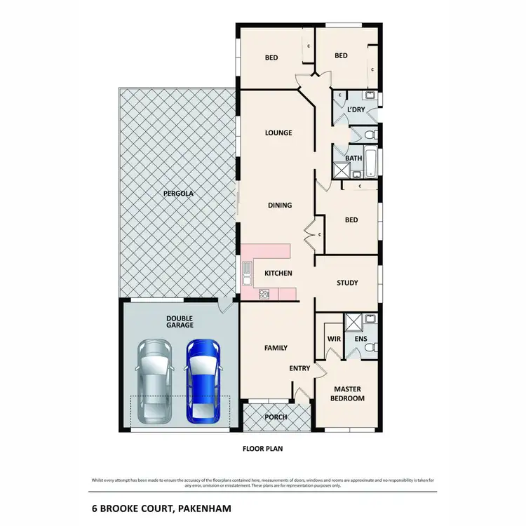 Floorplan of Homely house listing, 6 Brooke Court, Pakenham VIC 3810