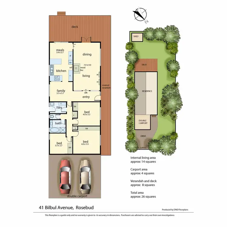 Floorplan of Homely house listing, 41 Bilbul Avenue, Rosebud VIC 3939