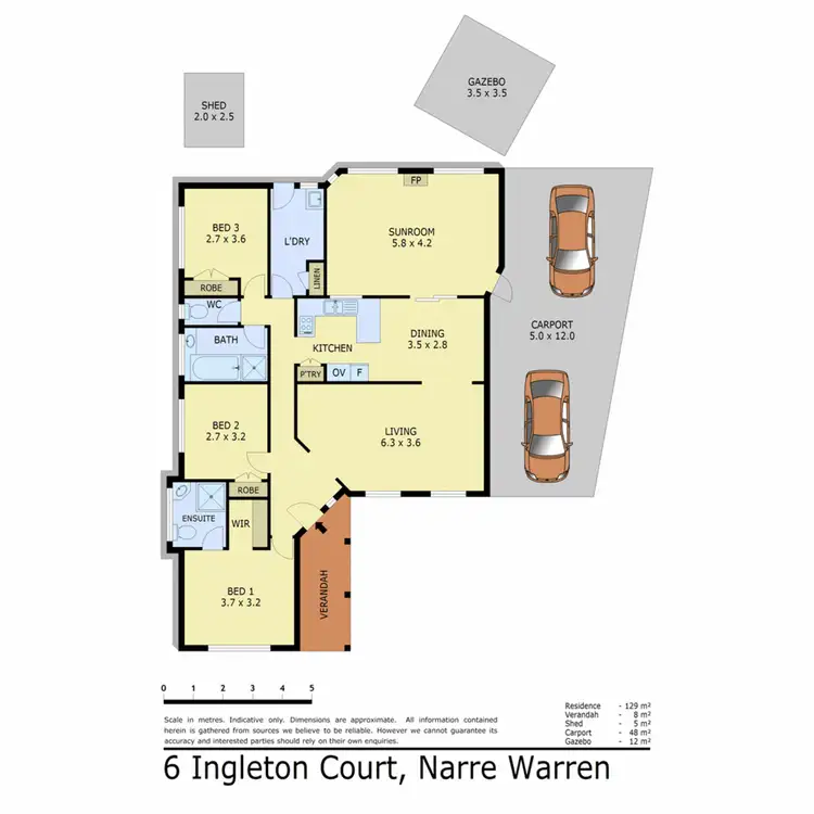 Floorplan of Homely house listing, 6 Ingleton Court, Narre Warren VIC 3805