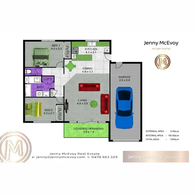 Floorplan of Homely unit listing, 2/46 Boongala Terrace, Maroochydore QLD 4558