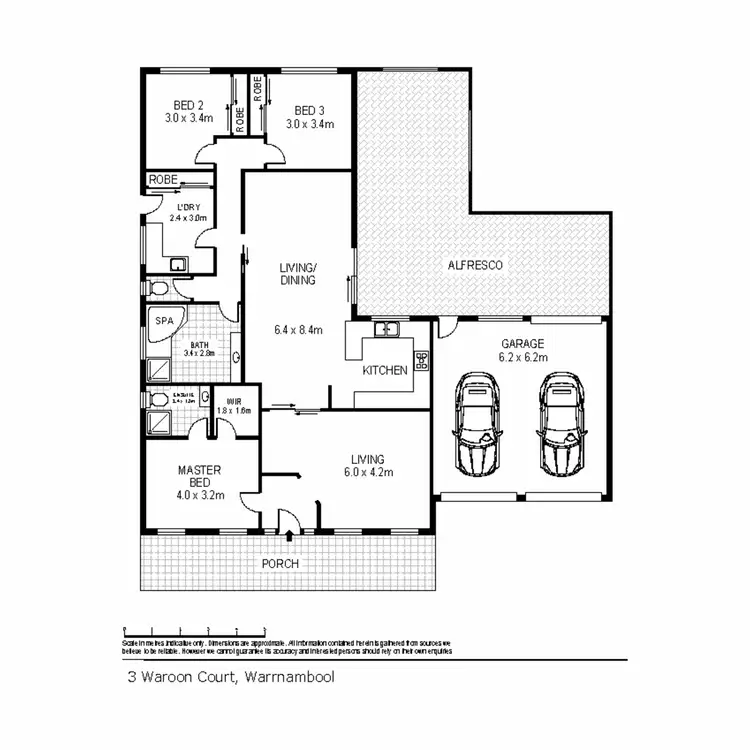 Floorplan of Homely house listing, 3 Warroon Court, Warrnambool VIC 3280