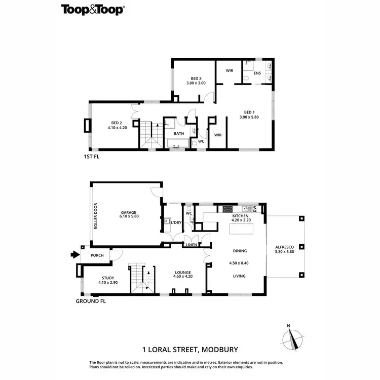 Floorplan of Homely house listing, 1 Loral Street, Modbury SA 5092
