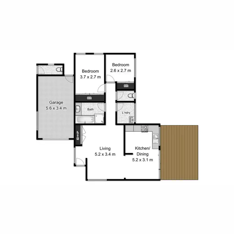 Floorplan of Homely unit listing, 2/22 Whitehead Grove, Rosebud VIC 3939