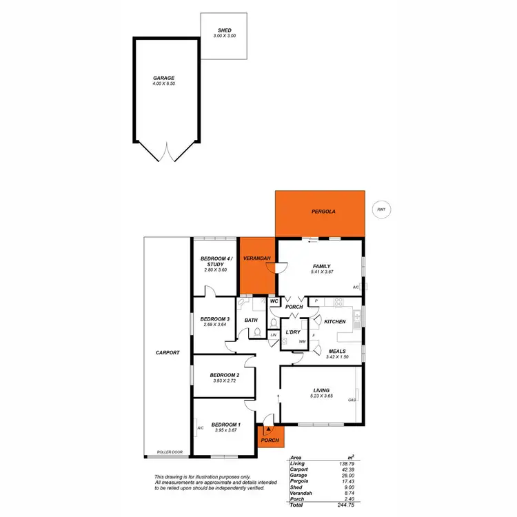 Floorplan of Homely house listing, 6 Packer Avenue, North Plympton SA 5037