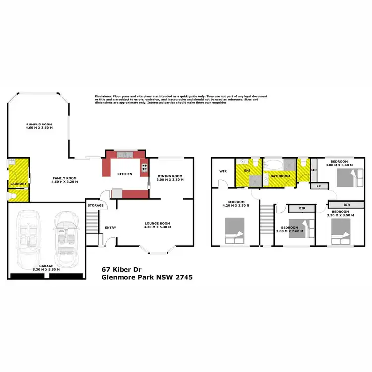 Floorplan of Homely house listing, 67 Kiber Drive, Glenmore Park NSW 2745