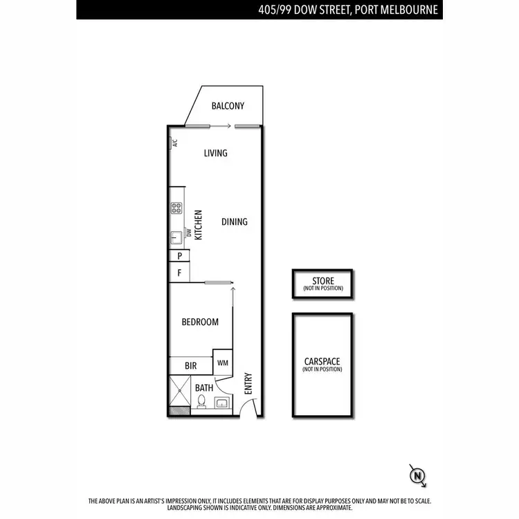 Floorplan of Homely apartment listing, 405/99 Dow Street, Port Melbourne VIC 3207