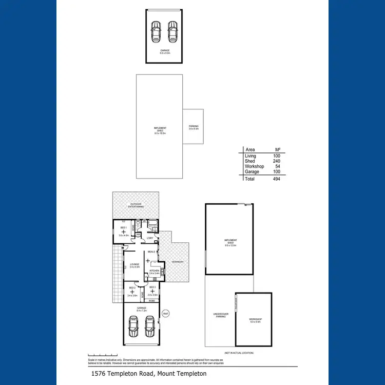 Floorplan of Homely house listing, 1576 Templeton Road, Whitwarta SA 5461