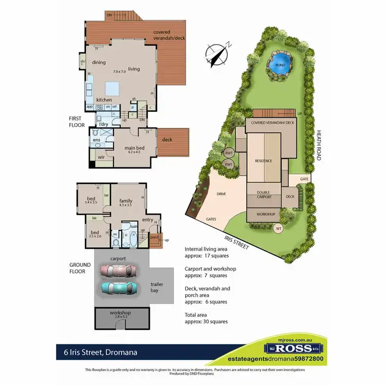 Floorplan of Homely house listing, 6 Iris Street, Dromana VIC 3936
